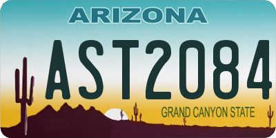 AZ license plate AST2084