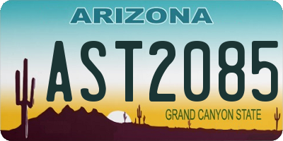 AZ license plate AST2085