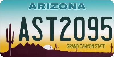 AZ license plate AST2095