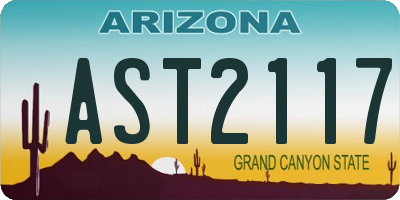 AZ license plate AST2117