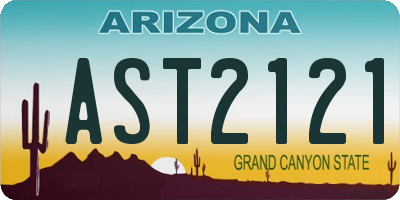 AZ license plate AST2121