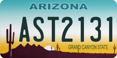 AZ license plate AST2131