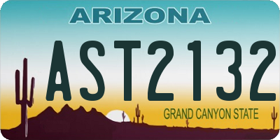 AZ license plate AST2132