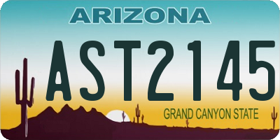 AZ license plate AST2145