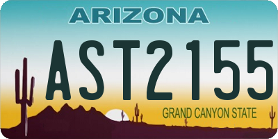 AZ license plate AST2155