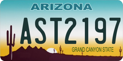 AZ license plate AST2197