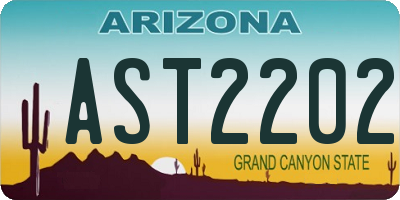 AZ license plate AST2202