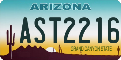 AZ license plate AST2216
