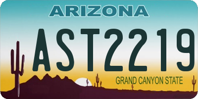 AZ license plate AST2219
