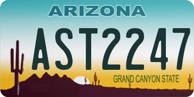 AZ license plate AST2247