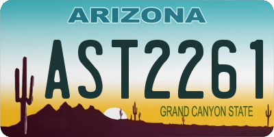 AZ license plate AST2261
