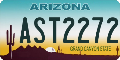 AZ license plate AST2272