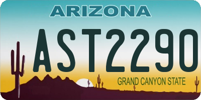 AZ license plate AST2290