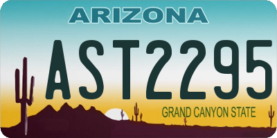 AZ license plate AST2295
