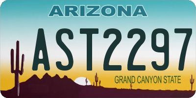 AZ license plate AST2297