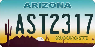 AZ license plate AST2317