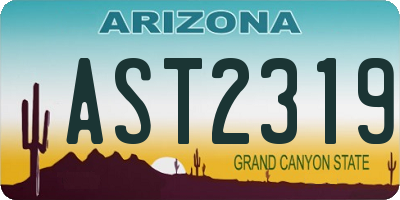 AZ license plate AST2319