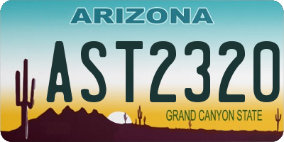 AZ license plate AST2320