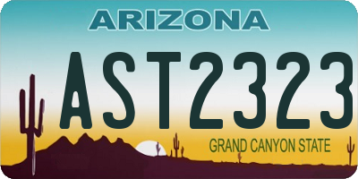 AZ license plate AST2323