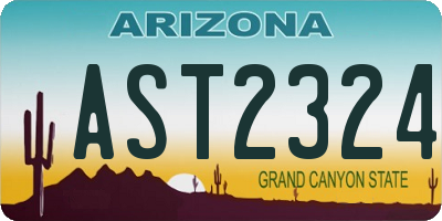 AZ license plate AST2324