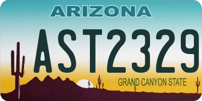 AZ license plate AST2329