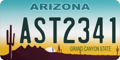 AZ license plate AST2341
