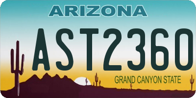 AZ license plate AST2360