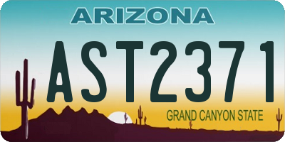 AZ license plate AST2371
