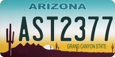 AZ license plate AST2377