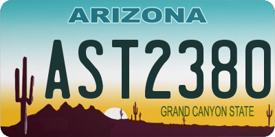 AZ license plate AST2380