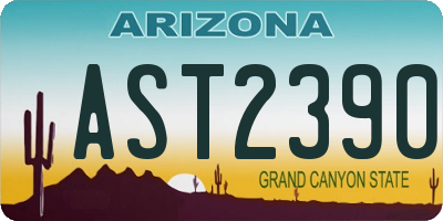 AZ license plate AST2390