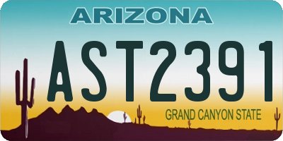 AZ license plate AST2391