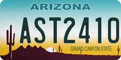 AZ license plate AST2410