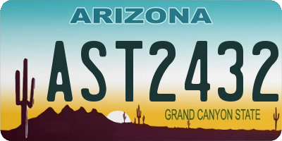 AZ license plate AST2432