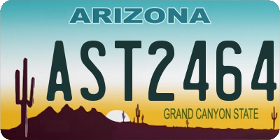 AZ license plate AST2464