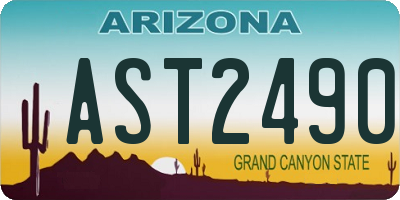 AZ license plate AST2490