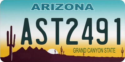 AZ license plate AST2491