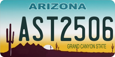 AZ license plate AST2506