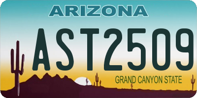 AZ license plate AST2509