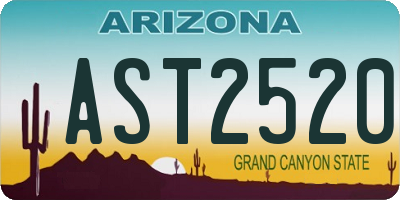 AZ license plate AST2520