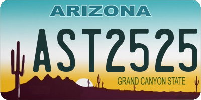 AZ license plate AST2525