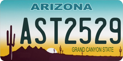 AZ license plate AST2529
