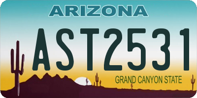 AZ license plate AST2531