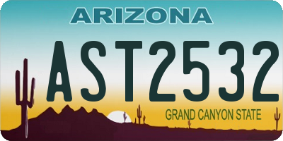 AZ license plate AST2532