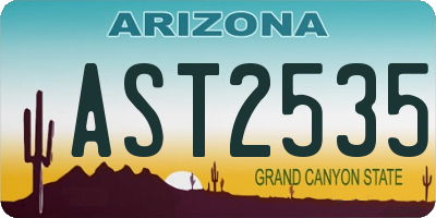 AZ license plate AST2535