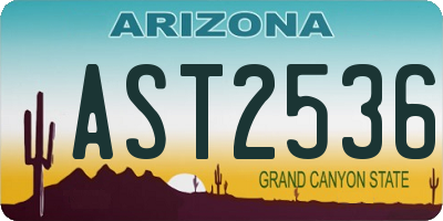 AZ license plate AST2536