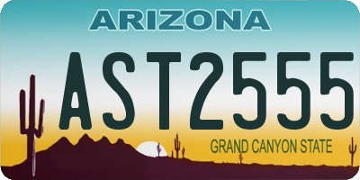 AZ license plate AST2555