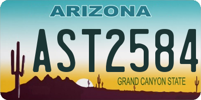 AZ license plate AST2584