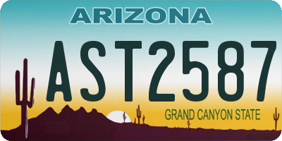 AZ license plate AST2587