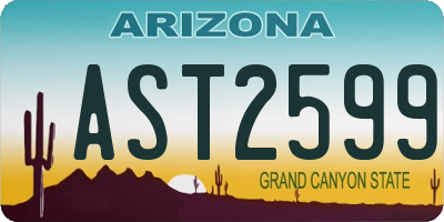 AZ license plate AST2599